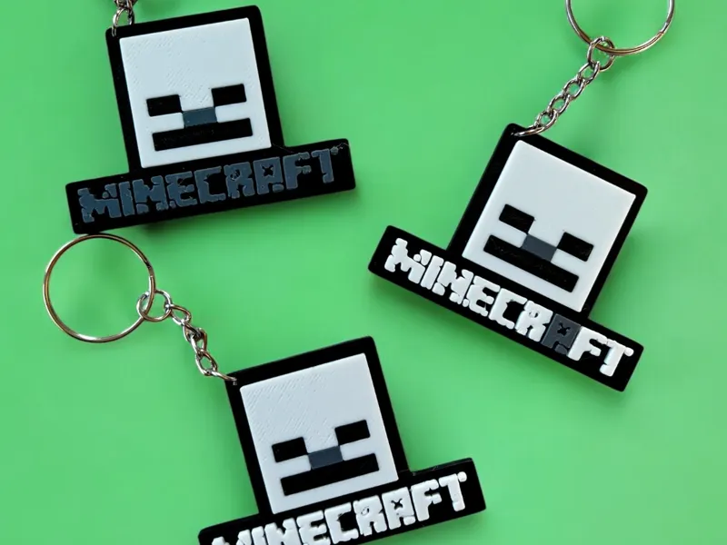 Minecraft Skeleton keychain