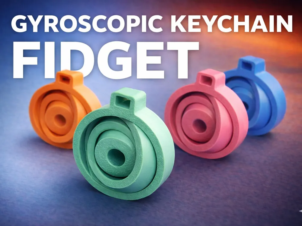 Gyroscopic Keychain Gyroscopic Keychain Fidget - Free 3D Print Model - MakerWorld
