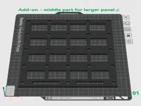 Add-on - middle part for larger panel (width)