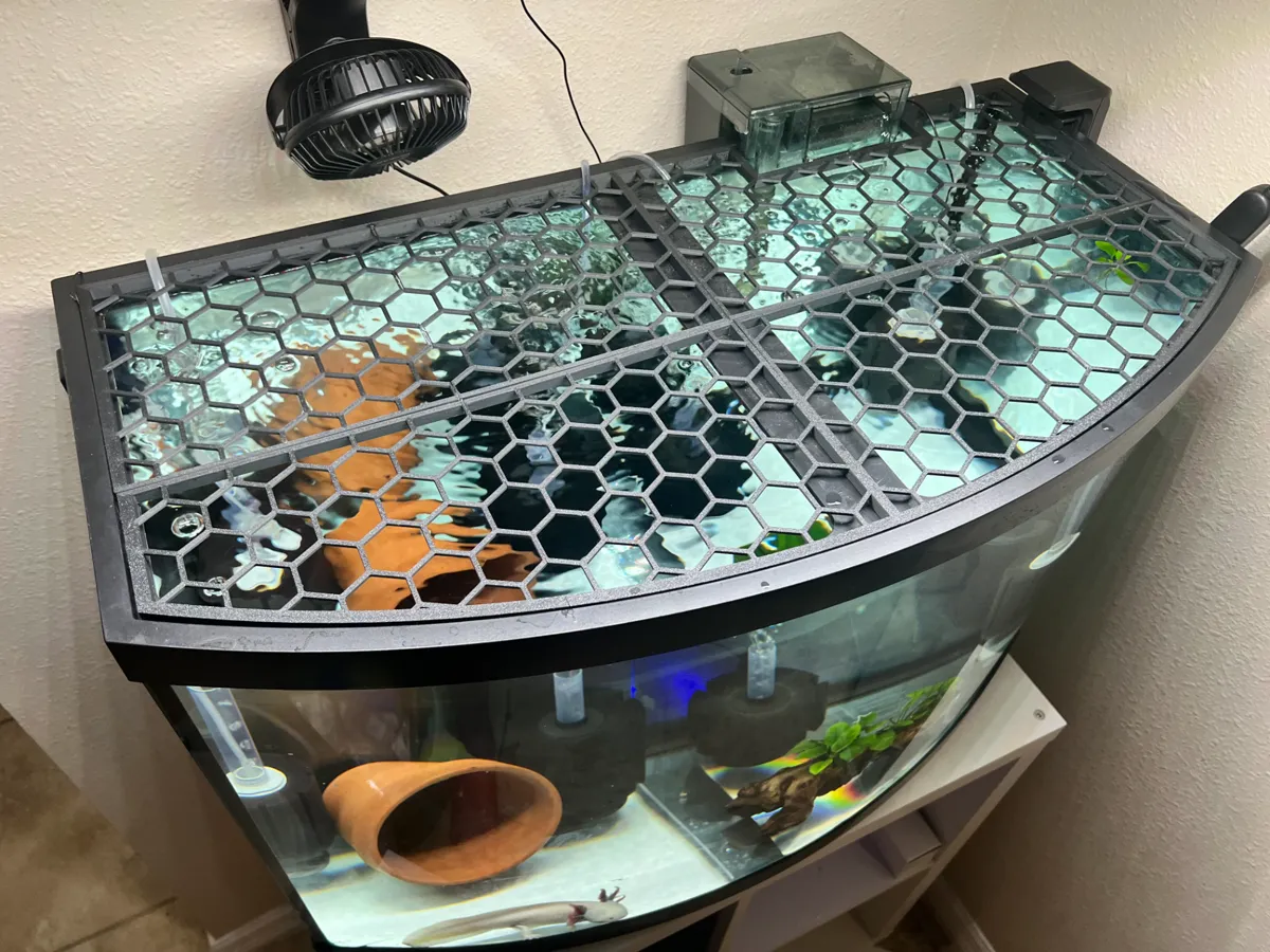 Couvercle d'aquarium pour bac bombé 36 gallons