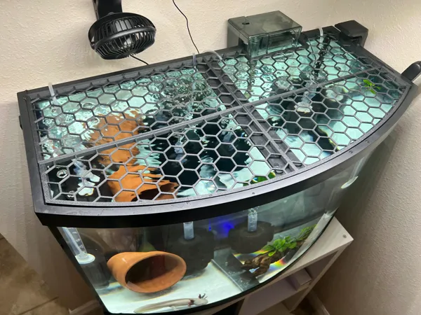 Couvercle d'aquarium pour bac bombé 36 gallons