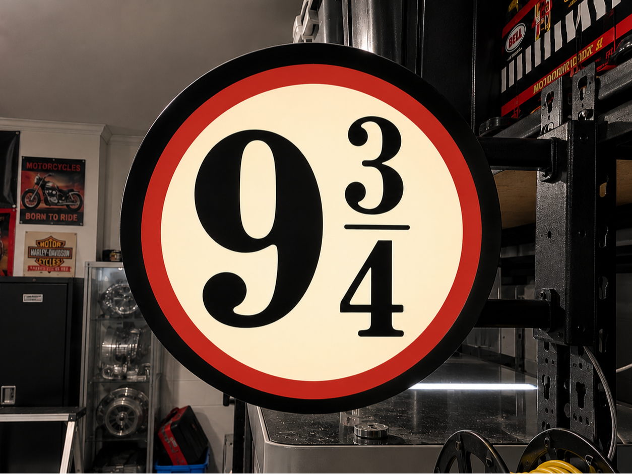 Platform 9¾ Lightbox Sign System