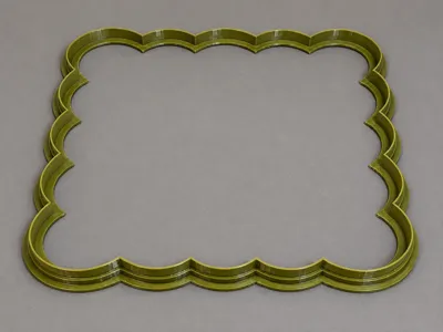 Square scalloped clay cutter
