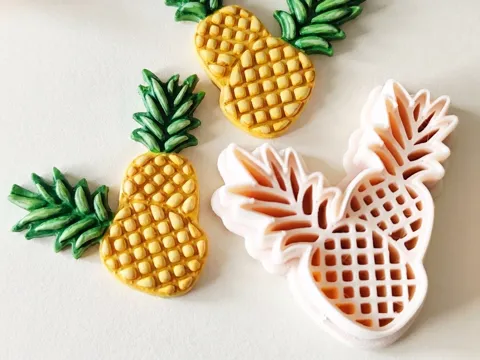 Cortador para modelado: Pineapple polymer clay cutter — referencia de MakerWorld