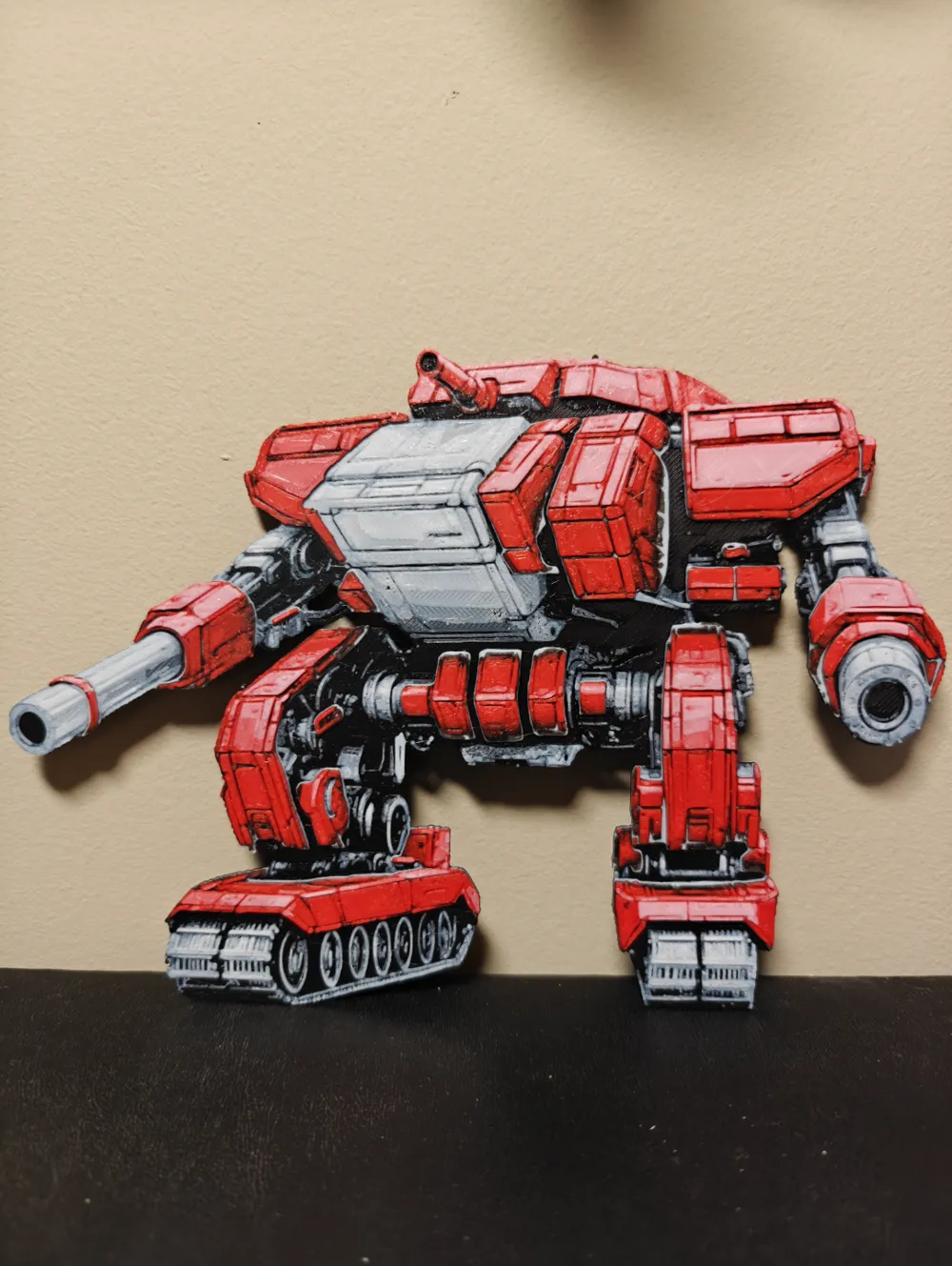 Tank Assault Mech (200x143) - Hueforge - Free 3D Print Model - MakerWorld