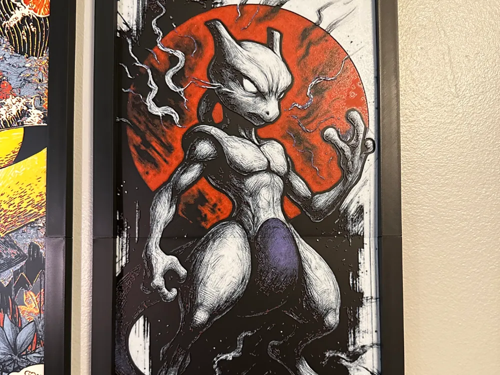 Mewtwo 2-piece Hueforge - Free 3D Print Model - MakerWorld