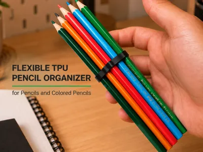 Flexible TPU Organizer for Pencils and Colors