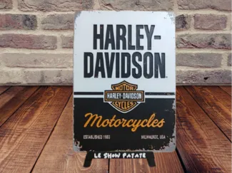Plaque vintage Harley Davidson Hueforge