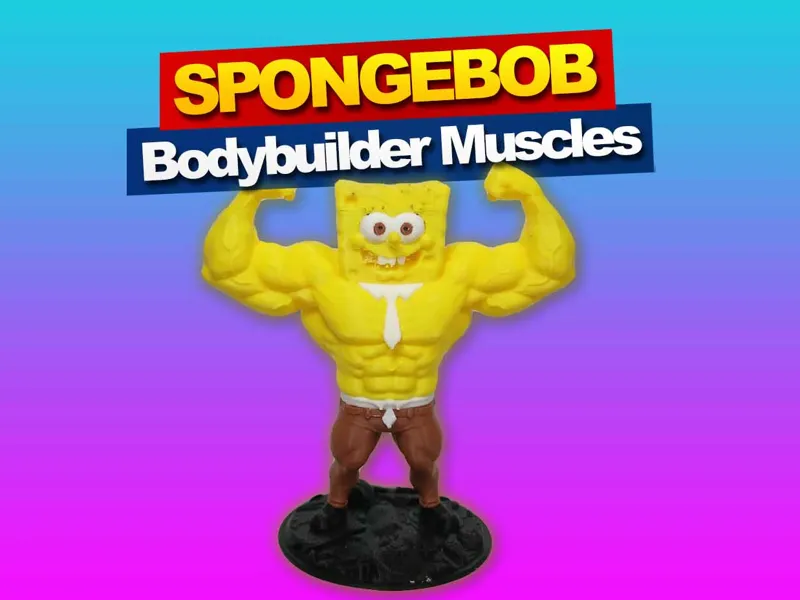 Muscular Spongebob-Inspired Cartoon
