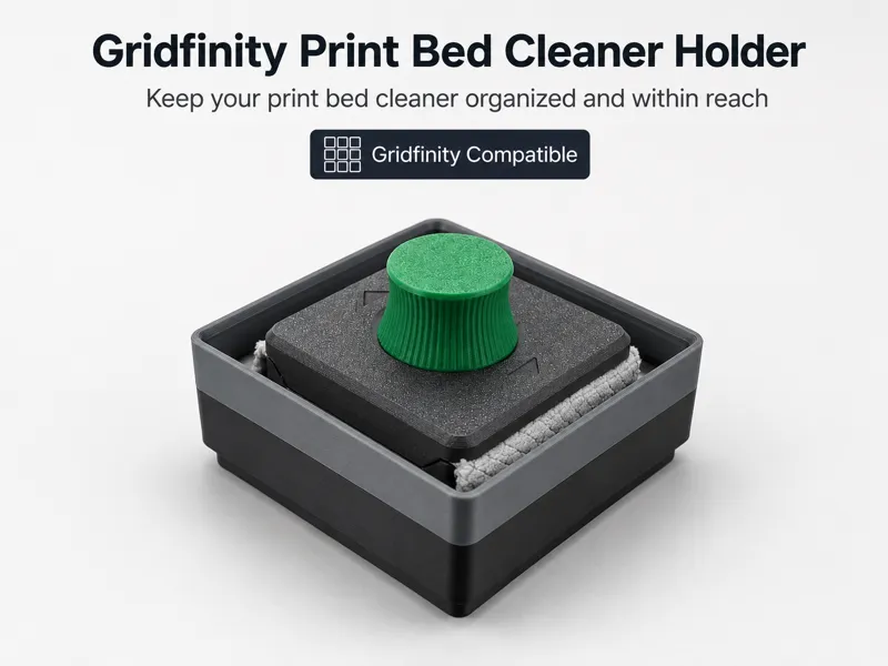 Gridfinity Print Bed Cleaner Holder