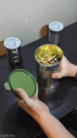 Can O' Bullets! Surplus large cans