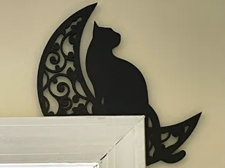 Cat Moon Door Corner