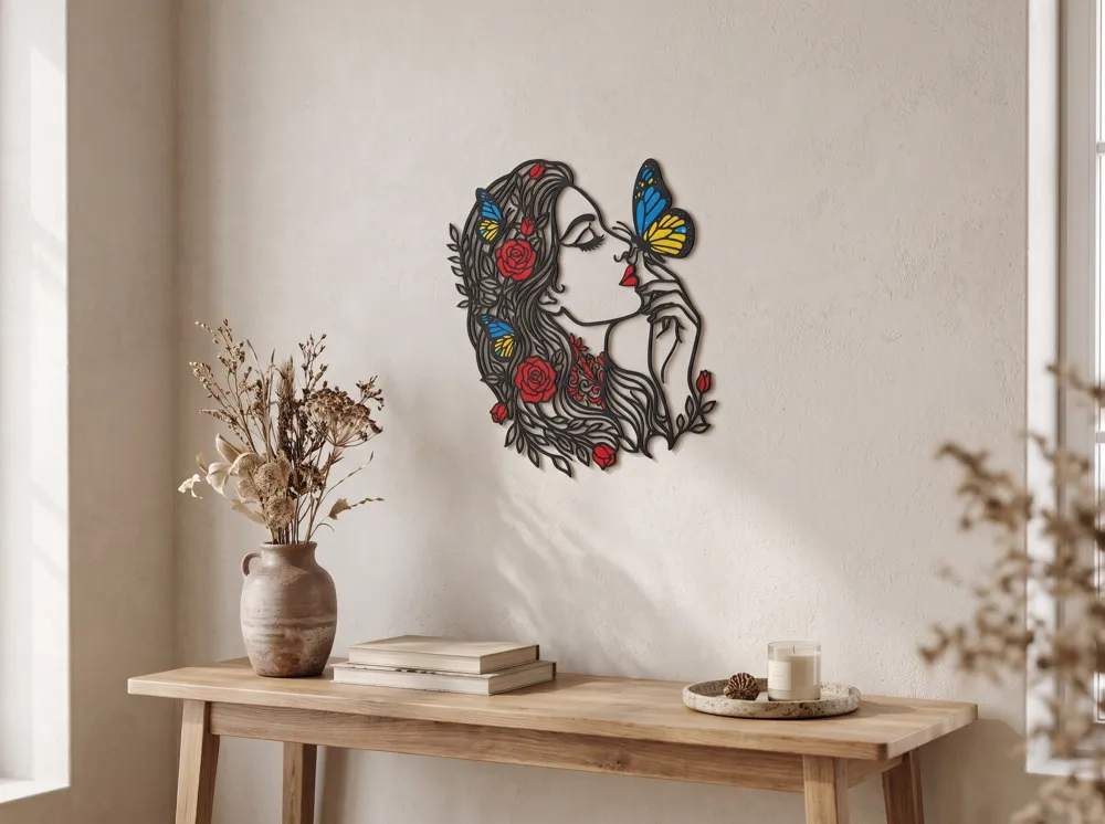 Butterfly Goddess WallArt - Free 3D Print Model - MakerWorld