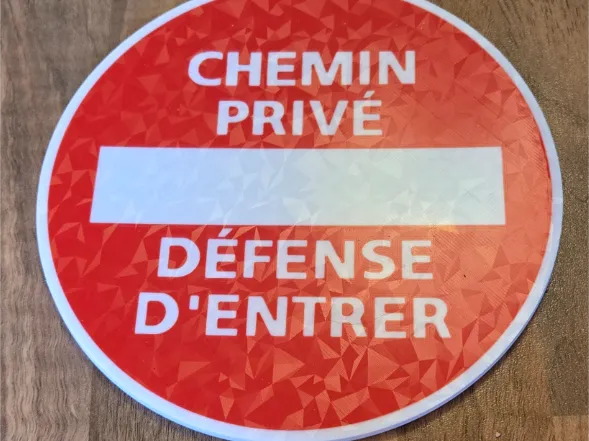 Panneau défense d'entrer - Chemin privé