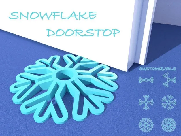 Customizable Snowflake Doorstop