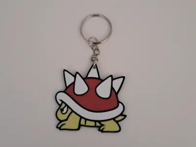 Super Mario turtle with spikes Keychain