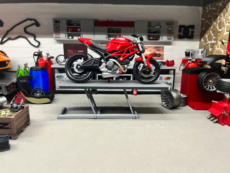 motorcycle lift 1:12 1:18 1:24 diorama
