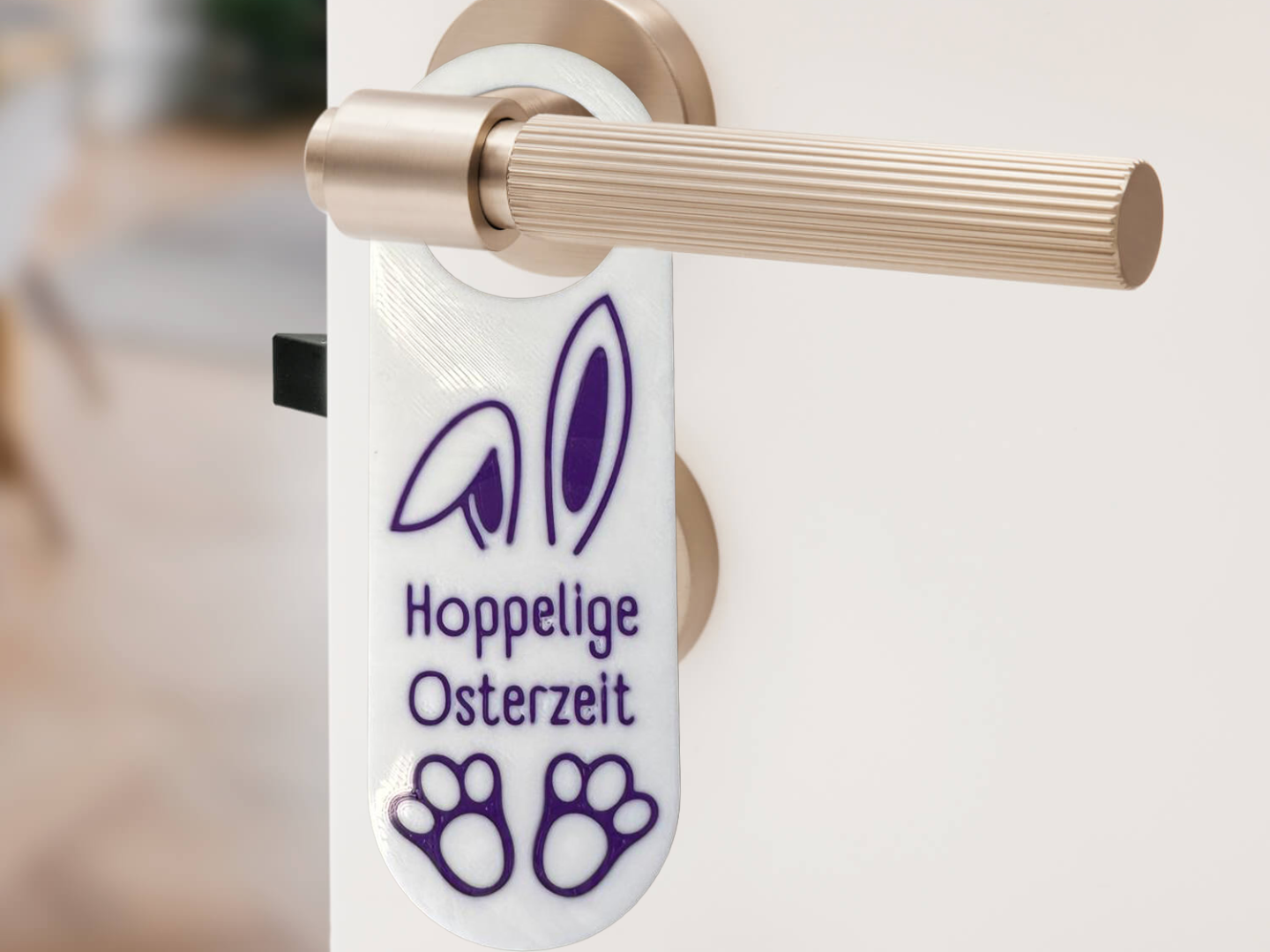 Türklinken‑Schild | Hoppelige Osterzeit