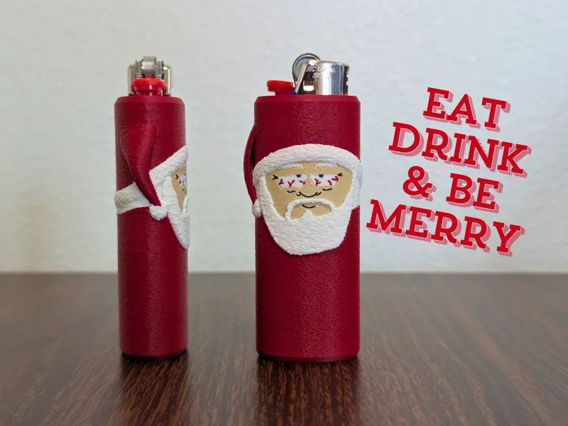 Chill Christmas Santa Bic Lighter Sleeve