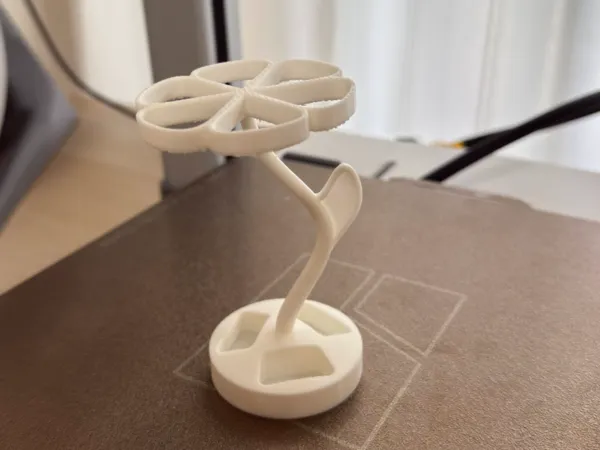 Support fleur pour stylos ou brosses à dents
