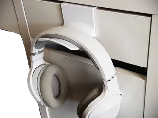 Headphone Stand/Hanger - Drawer or Door Mounted