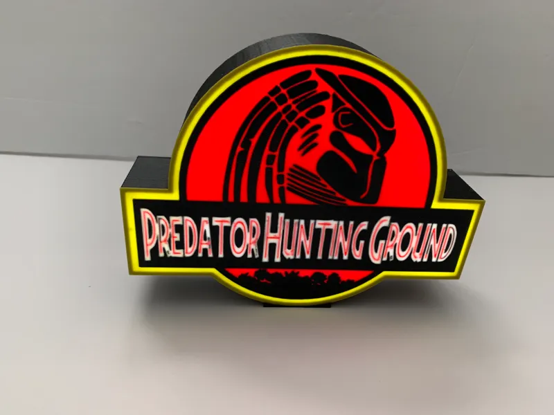 Predator Hunting Ground Light Box Jurassic Parody