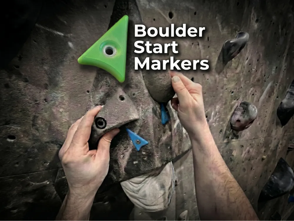 Letrero o emblema decorativo: Boulder Start Markers – Optional Embedded Washer. Referencia del modelo original.