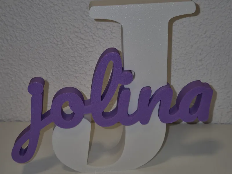 Jolina Name Namensschild Buchstabe