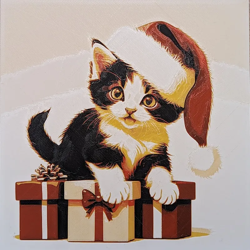 Christmas kitten (Hueforge)