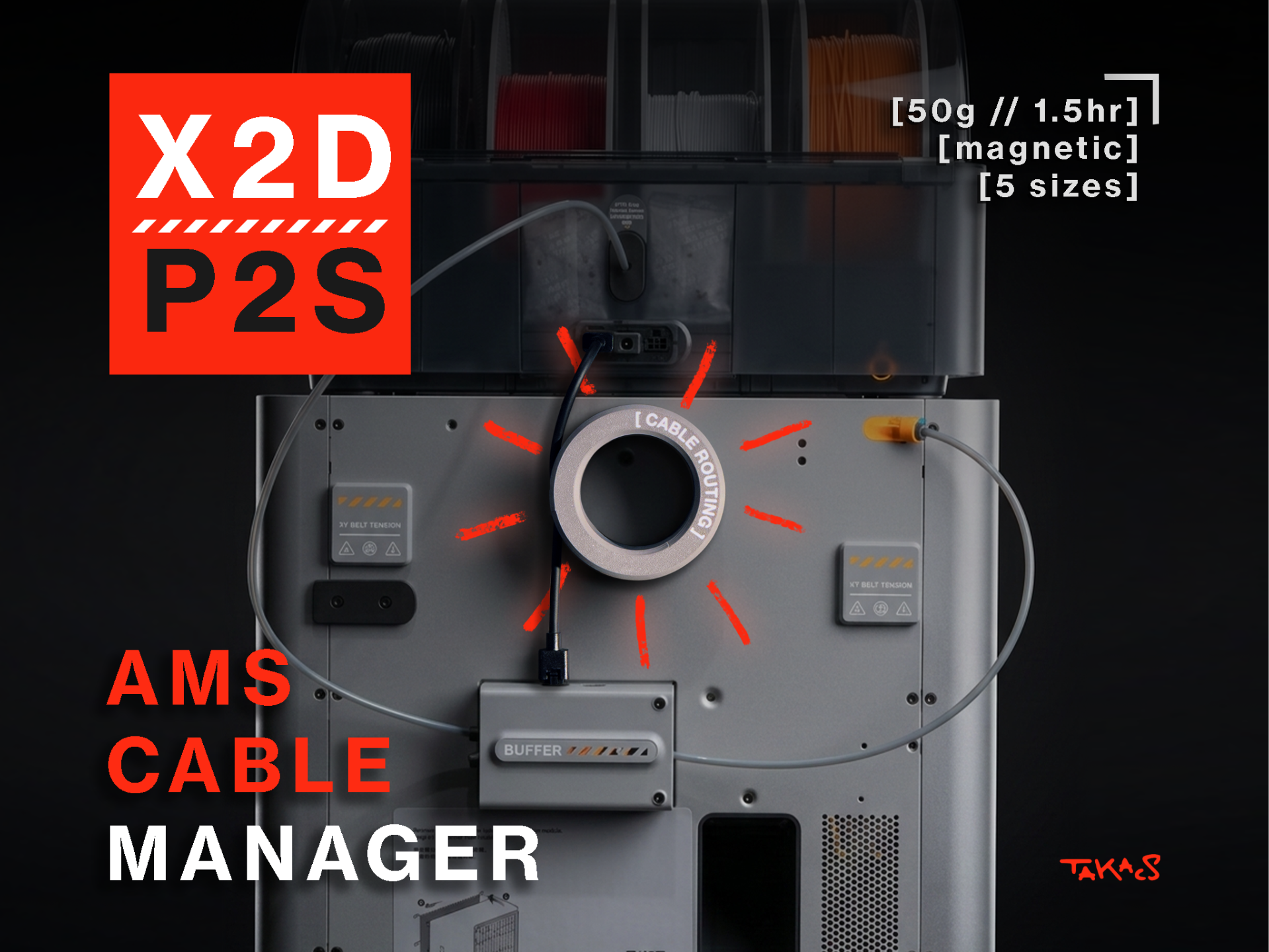 [ SYSTEM: X2D / P2S AMS CABLE MANAGER ]