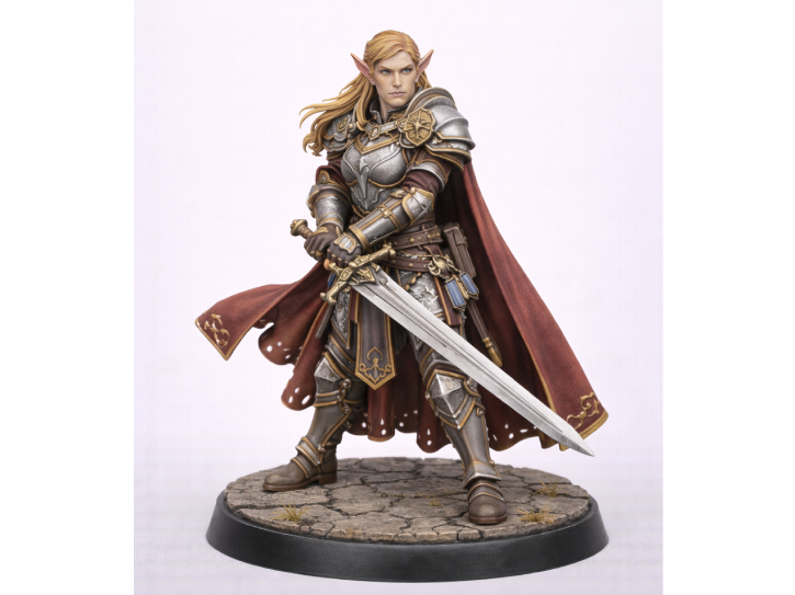 Female Elf Fighter Miniature