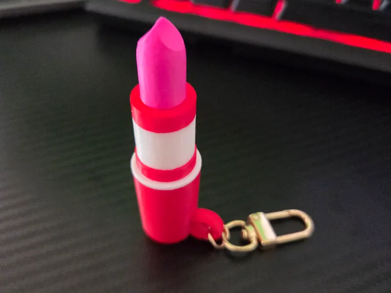 Lipstick Keychain