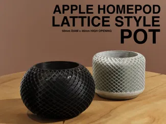 Apple HomePod lattice style pattern Pots