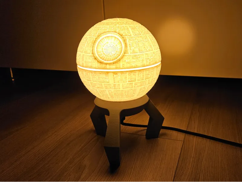 DeathStar Lamp with E27 Socket – Magnetic Mount