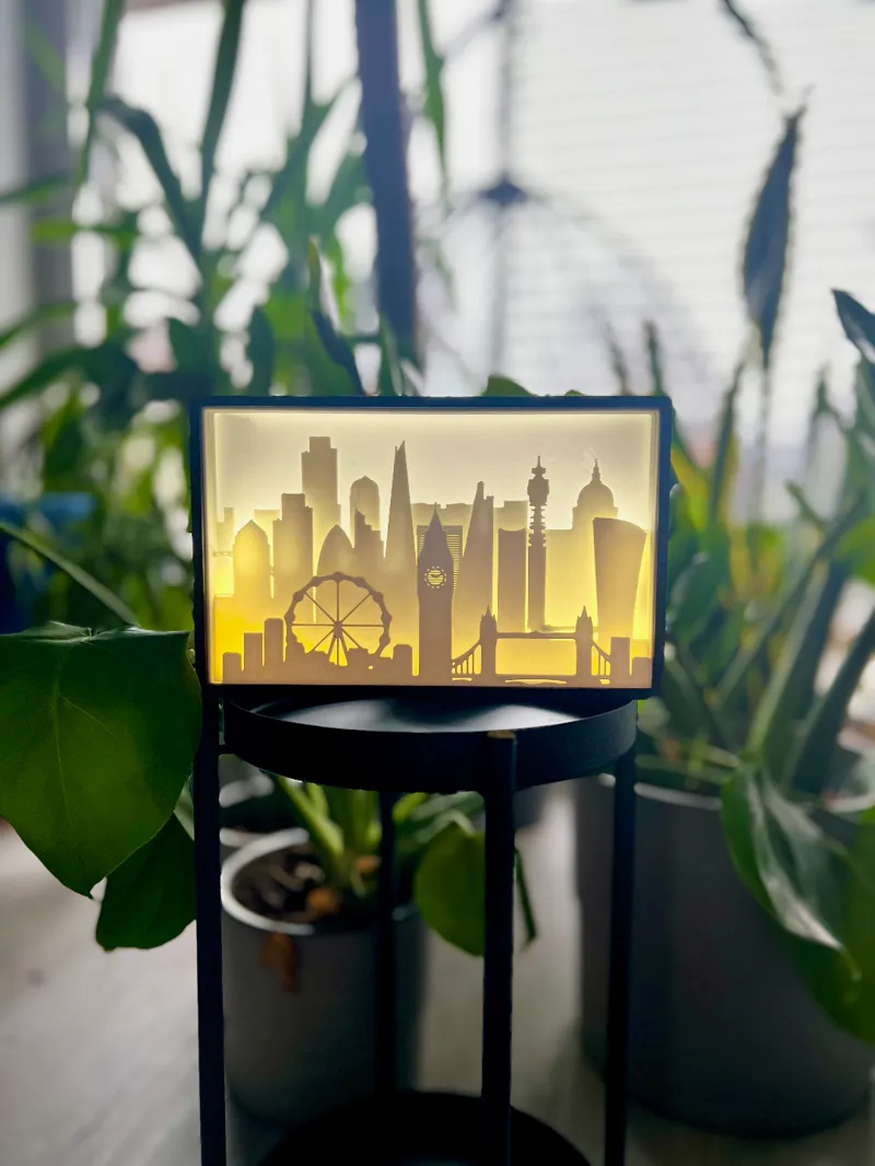 Led Layer Shadow Lamp London City - Shadow Box