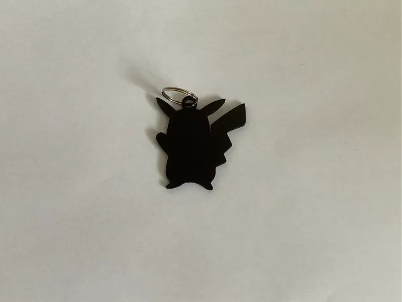 Pikachu Silhouette Keychain #0025