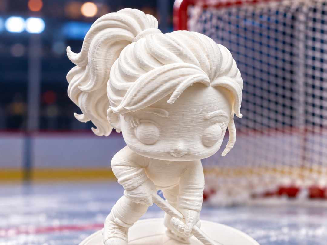 Hockey Girl – Cute Hockey Player Figurine 3D model
