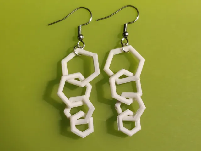 Interlocking Hexagon Earrings