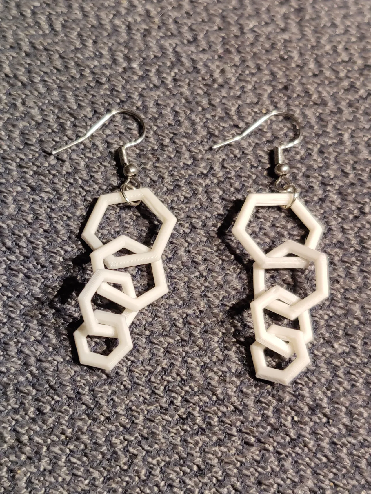Interlocking Hexagon Earrings view 3