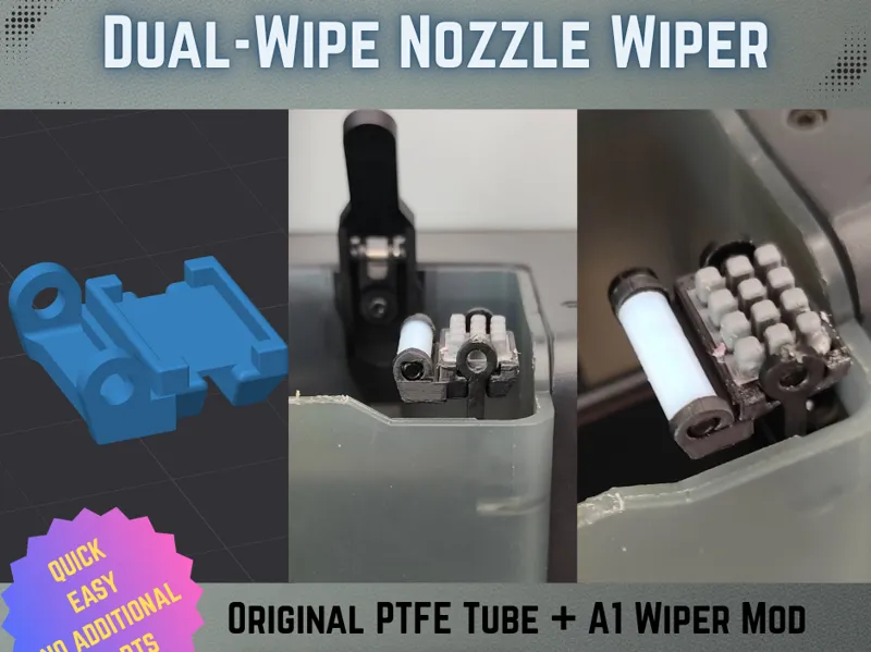 Dual-Wipe Nozzle Wiper for  X1C P1S