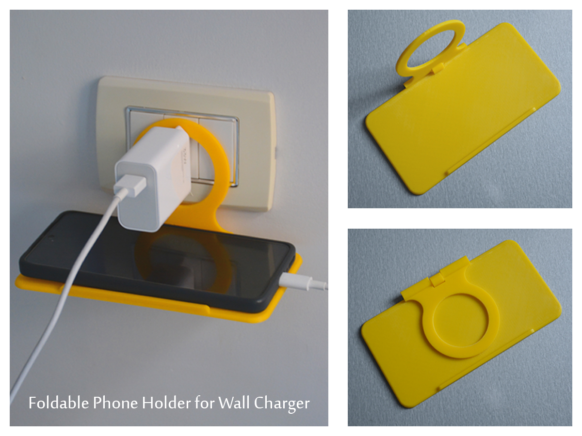 Foldable Phone Holder for Wall Charger