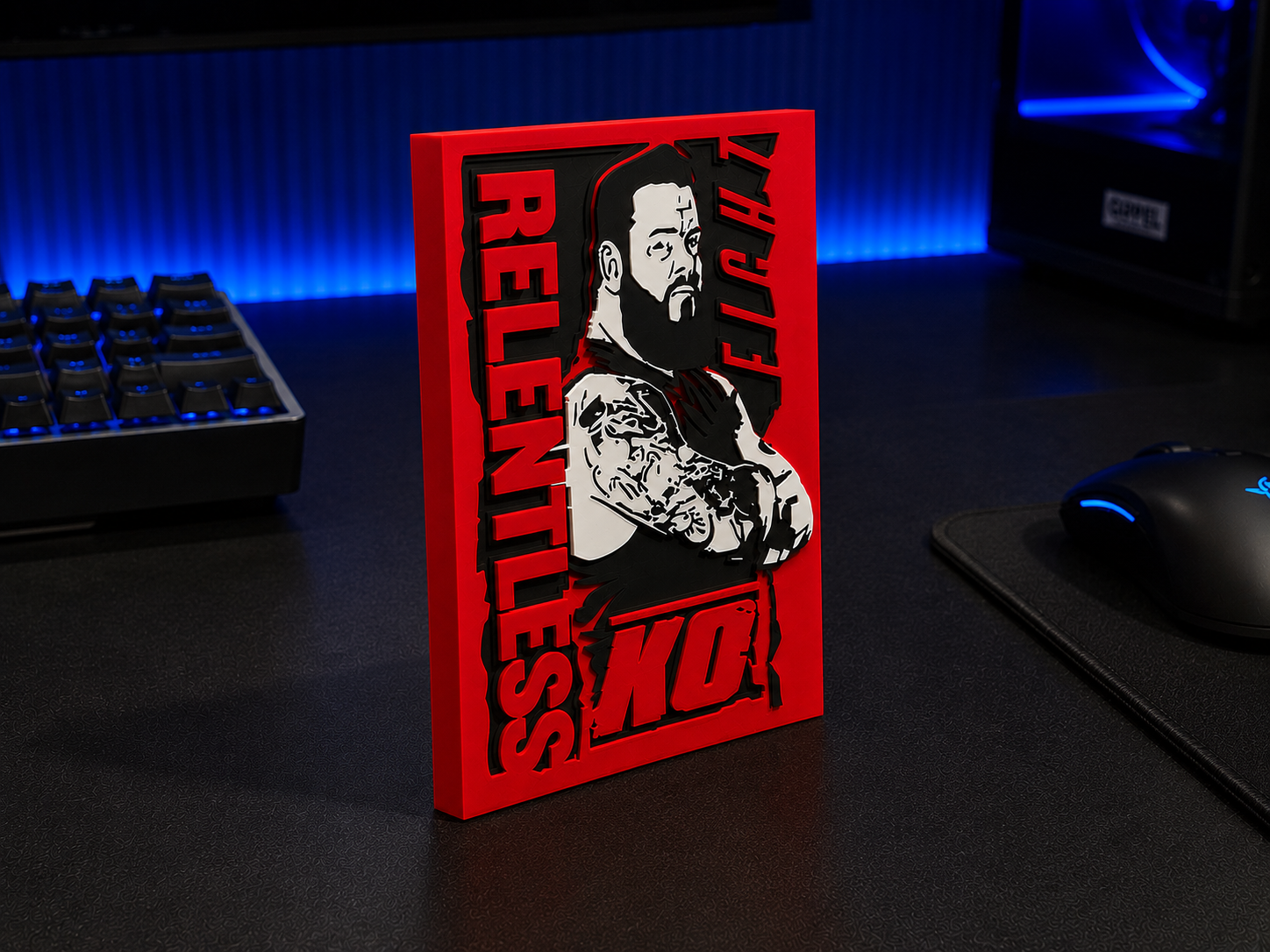 Kevin Owens Relentless Desk Stand WWE WWF