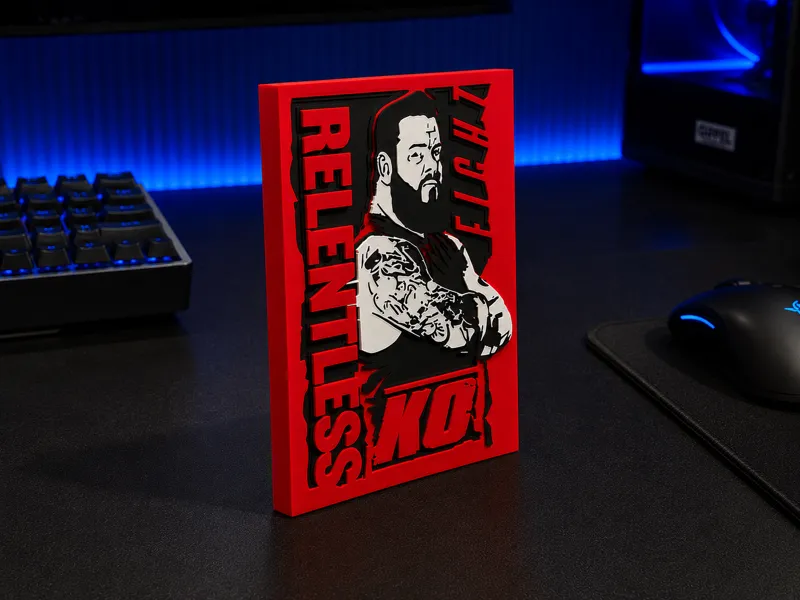 Kevin Owens Relentless Desk Stand WWE WWF