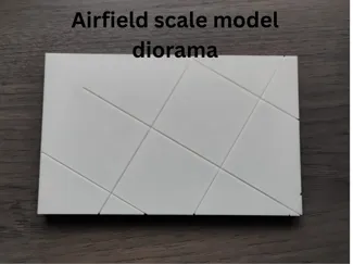 Model airfield diorama