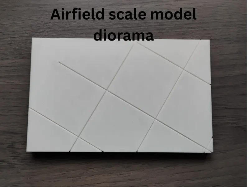 Model airfield diorama
