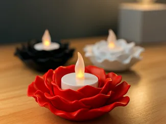 Candle Holder/ Kerzenhalter rose Tellichthalter