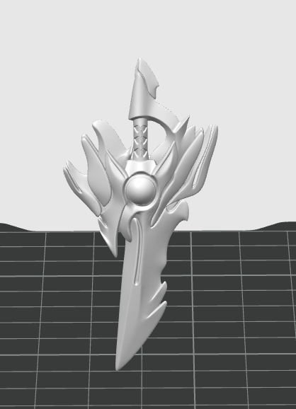 Miniatura 1 do modelo 3D 蛋仔派对  烬天麟刃 仅3g 40分钟快速打印 蛋小黄 王权之心 黄金圣杯 神圣之间 