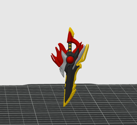 Miniatura 2 do modelo 3D 蛋仔派对  烬天麟刃 仅3g 40分钟快速打印 蛋小黄 王权之心 黄金圣杯 神圣之间 