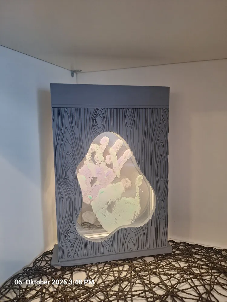 Memory Lightbox – Handprint & Footprint Gift - Free 3D Print Model ...