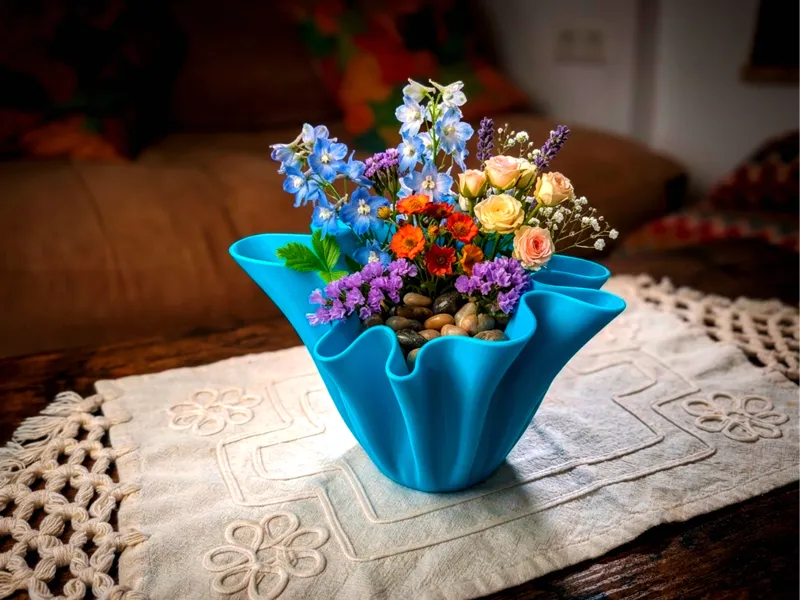 Modern Ruffled Decor Bowl